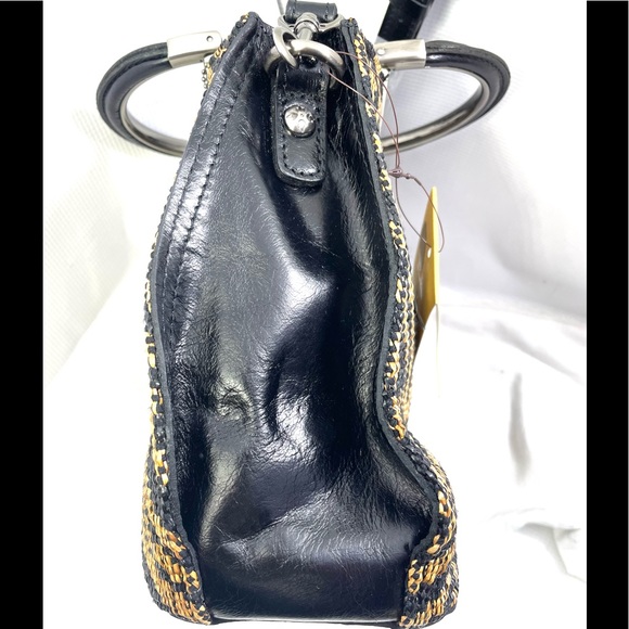 Patricia Nash Aria Dbl Ring Shopper.TribalWeave. Natural/Black.Dust Bag Included - Picture 9 of 13